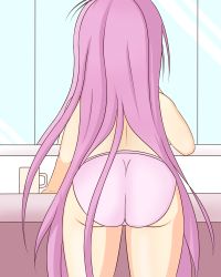  1girl ass from_behind long_hair panties patchouli_knowledge purple_hair touhou underwear very_long_hair ymtn52 