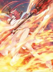 10s 1girl date_a_live highres itsuka_kotori long_hair matching_hair/eyes red_eyes red_hair solo tagme weapon rating:Questionable score:5 user:SHM222