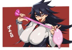  1girl boku_no_hero_academia breasts condom huge_breasts long_hair midnight_(boku_no_hero_academia) mikoyan used_condom 