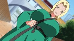1girl animated animated_gif breasts cleavage exhibitionism huge_breasts in&#039;youchuu_etsu long_hair mature_female naruto naruto_(series) naruto_shippuuden nude public_indecency smile tagme tsunade_(naruto) undressing rating:Explicit score:342 user:Galvano
