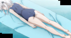 1girl ass barefoot cat_hair_ornament closed_eyes feet hair_ornament hairclip high_school_dxd lying school_swimsuit short_hair silver_hair sleeping solo stitched swimsuit tagme third-party_edit toujou_koneko towel rating:Questionable score:69 user:Rebel