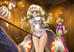 3girls arms_behind_back assisted_exposure bdsm blonde_hair blood blue_eyes blush bondage bound box_tie breasts candle celia clothes_lift crotch_rope dildo femdom final_fantasy final_fantasy_tactics highres humiliation large_breasts legs lettie monikano multiple_girls panties predicament_bondage pussy_juice rope rope_walking sex_toy skirt skirt_lift square_enix tears thighs torn_clothes torture underwear whip white_mage white_mage_(fft) white_mage_(final_fantasy) white_panties rating:Explicit score:77 user:danbooru