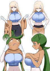  1girl absurdres bodysuit creatures_(company) disguise game_freak highres looking_at_viewer mallow_(pokemon) nintendo nuclear82 pokemon pokemon_sm skinsuit smile tagme 