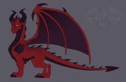  dragon dragon_horns dragon_tail dragon_wings dragonoficeandfire horns red_(spyro) spyro_(series) tail the_legend_of_spyro wings yellow_eyes  rating:General score:2 user:chem56421