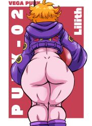  1girl absurdres ass ass_focus charge_sol highres huge_ass jacket one_piece orange_hair robot robot_girl short_hair solo tagme thick_thighs thighs tight_clothes vegapunk_lilith  rating:Sensitive score:17 user:mizulao