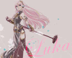  boots detached_sleeves long_hair megurine_luka pink_hair thighhighs vocaloid  rating:Sensitive score:0 user:drnums