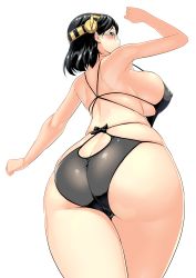 10s 1girl ass ass_focus bikini black_bikini black_eyes black_hair blush breasts butt_crack curvy from_behind from_below glasses hakai_shin highres huge_ass huge_breasts kantai_collection kirishima_(kancolle) looking_at_viewer looking_back narrow_waist plump pov short_hair sideboob skindentation solo swimsuit thick_thighs thighs wide_hips rating:Questionable score:216 user:Marcerner