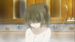  1girl animated animated_gif bath breasts maji_de_watashi_ni_koi_shinasai! mayuzumi_yukie nipples ponytail screencap water  rating:Questionable score:12 user:tokm