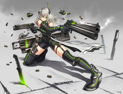00s 1girl aiming armor artist_name belt black_gloves black_thighhighs bra_strap cape closed_mouth crack dagger dual_wielding finger_on_trigger full_body garter_straps gia glasses gloves gradient_background green_eyes gun gungrave hair_ornament handgun headgear holding holding_gun holding_weapon holster knee_pads knife lens_flare long_hair looking_to_the_side on_floor on_one_knee original planted planted_knife planted_weapon semi-rimless_eyewear shadow shell_casing signature silver_hair sleeveless smoke solo thigh_holster thigh_strap thighhighs trigger_discipline under-rim_eyewear unitard waist_cape weapon wrist_cuffs rating:Sensitive score:19 user:danbooru