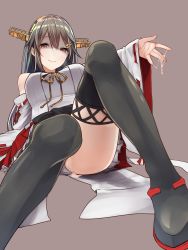 10s 1girl absurdres baffu black_footwear black_hair blush boots breasts closed_mouth cum cum_on_fingers cum_string cumdrip detached_sleeves eyebrows from_below hair_between_eyes hair_ornament hairband hairclip haruna_(kancolle) headgear highres japanese_clothes kantai_collection large_breasts long_hair looking_at_viewer miniskirt nontraditional_miko outstretched_arm pale_skin pleated_skirt red_eyes red_skirt ribbon-trimmed_sleeves ribbon_trim shaded_face simple_background sitting skirt smile solo thigh_boots thighhighs upskirt white_background rating:Explicit score:29 user:danbooru