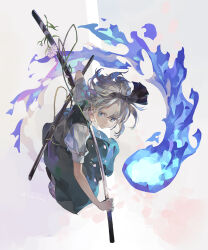  1girl highres katana konpaku_youmu shihou_(g-o-s) solo sword touhou weapon white_hair 