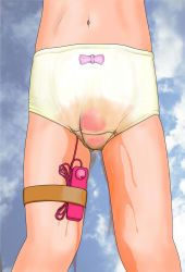  1girl artist_request blush breasts bulge female_masturbation flat_chest head_out_of_frame loli masturbation panties pussy_juice sex_toy small_breasts solo tagme underwear vibrator wet wet_clothes wet_panties  rating:Explicit score:15 user:tightness_of_a_thousand_lolis