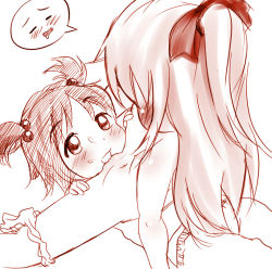  2girls aftersex blush cunnilingus flat_chest hair_bobbles hair_ornament loli multiple_girls navel nipples oral panties ponytail pussy ribbon sketch tongue twintails underwear yuri  rating:Explicit score:76 user:pastel32