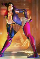  1girl bodysuit capcom han_juri highres street_fighter street_fighter_v tagme third-party_edit  rating:Questionable score:46 user:Shadowchaos223