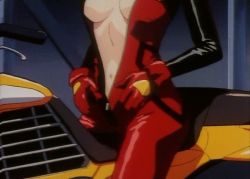  1girl adjusting_hair animated animated_gif bicycle biker_clothes bikesuit bodysuit breasts brown_hair cleavage closed_eyes full-length_zipper gatchaman indoors jun_the_swan lips motor_vehicle motorcycle navel open_clothes open_shirt shirt short_hair sitting skin_tight tatsunoko_production umetsu_yasuomi vehicle zipper zipping  rating:Questionable score:131 user:arknot14