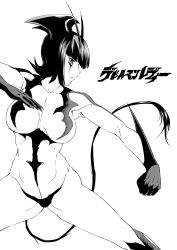  1girl abs breasts claws demon_girl demon_tail devilman devilman_lady large_breasts muscular muscular_arms muscular_female poses short_hair tail takiura_kazumi things tomboy wing_hair_ornament 