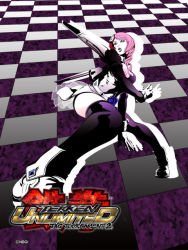 1girl alisa_boskonovich android boots gloves multicolored_hair namco official_art solo tekken tekken_tag_tournament_2 thighhighs tomio_fujisawa wings rating:Questionable score:9 user:twilight_jester