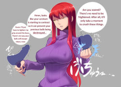  1girl ball_busting bdsm biriri_(spacezin) breasts castration cbt covered_erect_nipples creatures_(company) crotch_kick crushing disembodied_penis english_text ero_guro femdom game_freak gen_1_pokemon grey_background guro hard-translated impossible_clothes impossible_sweater large_breasts long_hair multiple_penises nintendo open_mouth pain penis penis_silhouette personification pinky_out pokemon red_hair ribbed_sweater sidelocks silhouette solo spacezin speech_bubble squeezing_testicles sweater testicle_grab testicles third-party_edit torture translated trembling tsurime turtleneck voltorb yellow_eyes  rating:Explicit score:113 user:hyperkinked