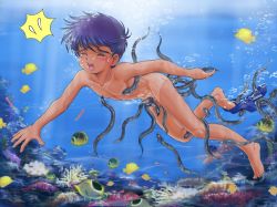  1boy anal asphyxiation barefoot bestiality blue_male_swimwear blue_swim_briefs character_request clothes_pull copyright_request cum drowning eel highres interspecies male_focus male_penetrated male_swimwear male_swimwear_pull penis pulling_another&#039;s_clothes shota source_request swim_briefs swim_briefs_pull swimsuit takenokoya tan tanline underwater  rating:Explicit score:67 user:jtkjtk