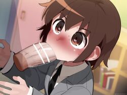  animated blush brown_eyes brown_hair cum cum_in_mouth cum_in_nose cum_on_tongue cum_overflow cum_string cumdrip excessive_cum fellatio formal happy heart heart-shaped_pupils kill_me_baby large_penis mizumizuni open_mouth oral oribe_yasuna penis saliva saliva_trail suit sweat symbol-shaped_pupils tagme tears throat_bulge tongue tongue_out video  rating:Explicit score:255 user:CreBlaBo