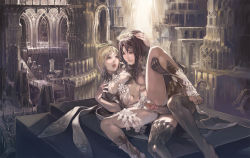  2girls aoin architecture bad_id bad_pixiv_id barefoot blonde_hair blue_eyes breasts brown_eyes building city clothed_sex crotchless crotchless_panties cum cum_in_pussy erection eye_contact feet futa_with_female futanari gloves goth_fashion highres leg_grab legs lips long_hair looking_at_another medium_breasts moaning multiple_girls navel open_mouth original outdoors panties penis pubic_hair purple_hair pussy pussy_juice rainbow saliva saliva_trail scenery sex sex_from_behind short_hair spooning spread_legs thighhighs toeless_legwear toes tongue tongue_out uncensored underwear vaginal wallpaper  rating:Explicit score:531 user:danbooru