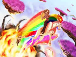  kiryuu_yoshiya rainbow robot_unicorn_attack sakuraba_neku subarashiki_kono_sekai unicorn  rating:Sensitive score:16 user:Morpholomew