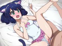  10s 1boy 1girl animal_ears black_hair blush breasts cat_ears cat_tail censored clothing_aside cyan_(show_by_rock!!) green_eyes hetero leg_grab missionary one-piece_swimsuit panties panties_aside penis pov pussy sex short_hair show_by_rock!! silver_meteor spread_legs swimsuit swimsuit_aside tail underwear vaginal  rating:Explicit score:160 user:duckfucker
