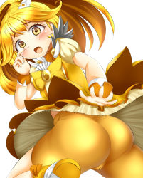  10s 1girl ass big_hair bike_shorts bike_shorts_under_skirt blonde_hair blush bow cameltoe cure_peace hair_flaps hair_ornament highres kise_yayoi long_hair magical_girl open_mouth ponytail precure shorts shorts_under_skirt skirt smile_precure! solo tears wrist_cuffs yellow_bow yellow_eyes yellow_shorts yellow_skirt yellow_theme yottin  rating:Questionable score:32 user:armorcrystal