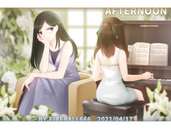  2girls fireball_666 instrument multiple_girls original piano tagme yuri 