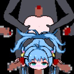  animated animated_gif blue_hair cum cum_on_body group_sex hinainf loli lowres pixel_art vaginal  rating:Explicit score:233 user:BobKerman05