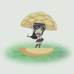  animated animated_gif bread chibi dancing food lowres melon_bread parody sazae-san school_uniform screencap shakugan_no_shana shakugan_no_shana-tan shana shana-tan 