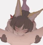1boy 1girl :&gt;= age_difference animal_ear_fluff animal_ears animated bar_censor bare_shoulders blush breasts breasts_out censored close-up closed_eyes clothed_female_nude_male erection fellatio fox_ears fox_tail gloves hetero japanese_clothes kimono kitsunebi_naho_(mdf_an) long_hair mdf_an medium_breasts nude open_clothes oral original penis pink_kimono pov shota simple_background size_difference slit_pupils solo_focus tail tongue tongue_out video white_background yellow_eyes rating:Explicit score:426 user:creck