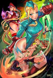  1girl ass beret blonde_hair boots breasts cammy_white capcom gloves grin hat highres large_breasts legs leotard looking_at_viewer muscular muscular_female nail_polish reiq smile street_fighter street_fighter_ii street_fighter_ii_(series) street_fighter_zero_3 thighs  rating:Sensitive score:55 user:gougetsu00