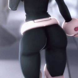 1girl 3d animated animated_gif ass ass_focus ass_shake belt bodysuit boku_no_hero_academia boots dancing from_behind greatm8 short_hair solo swaying thighs uraraka_ochako  rating:Questionable score:387 user:JustHere4Butts