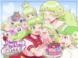  baby baseball_cap birthday birthday_cake birthday_party bow cake candle candy candy_cane closed_eyes covering_own_mouth demon_horns english_text family food gift green_hair hat heart horns looking_at_another mairimashita!_iruma-kun manaka_(pdx) mature_female mother_and_child mother_and_daughter mother_and_son nail_polish one_eye_closed open_mouth pointy_ears red_nails sailor_collar school_uniform sharp_teeth smile teeth valac_clara valac_clara&#039;s_mother valac_keebow valac_konchie valac_ran_ran valac_sin_sin valac_urara 