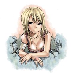 blonde_hair breasts cleavage fairy_tail large_breasts lucy_heartfilia mashima_hiro official_art tattoo rating:Sensitive score:40 user:Locke831