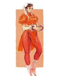  1girl absurdres artbook capcom china_dress chinese_clothes chun-li dress hair_ornament highres official_art street_fighter tagme  rating:General score:6 user:cancan11
