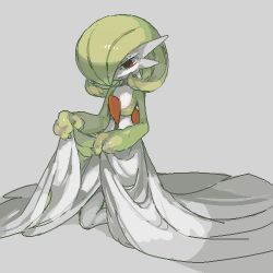 gardevoir and mega gardevoir (pokemon) drawn by konknock