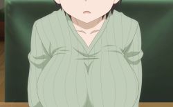 1girl breasts collarbone highres huge_breasts screencap short_hair solo stitched sweater third-party_edit uzaki-chan_wa_asobitai! uzaki_hana  rating:Questionable score:38 user:ryoasuka666