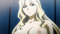  1girl animated animated_gif barefoot blonde_hair breasts censored completely_nude diving diving_board elizabeth_mably freezing_(series) freezing_vibration large_breasts long_hair navel nipples nude pool skinny_dipping solo swimming underwater water 