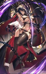 1girl annerose_vajra breasts chain cluseller highres koutetsu_no_majo_annerose koutetsu_no_majo_anneroze large_breasts long_hair looking_at_viewer nun sword weapon yellow_eyes 