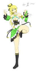  arrow_(projectile) blonde_hair elf elsword green_theme highres pointy_ears windsniker  rating:Questionable score:2 user:kimr456