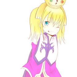 1girl anise_tatlin anise_tatlin_(cosplay) bare_shoulders blonde_hair blue_eyes cosplay doll patty_fleur tales_of_(series) tales_of_the_abyss tales_of_vesperia tokunaga_(tales) twintails rating:Sensitive score:0 user:wereAR