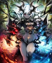 10s 1girl armor artist_request black_sclera breastplate colored_sclera colored_skin cygames demon_girl demon_horns dragon_girl dragon_horns dragon_tail fire flame_and_glass gauntlets grey_skin heterochromia horns ice long_hair long_tail official_art pointy_ears revealing_clothes scar serious shadowverse shingeki_no_bahamut shoulder_armor shoulder_spikes spikes sword tail veins weapon white_hair rating:Sensitive score:19 user:danbooru