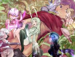  1boy 6+girls bdsm blue_eyes blue_hair bondage bound brown_hair clothes_lift clothes_pull fairy femdom green_hair green_tentacles hetero koonago luka_(mon-musu_quest!) mini_person minigirl mon-musu_quest! monster_girl multiple_girls pants pants_pull penis plant purple_eyes purple_hair rape restrained shirt_lift shota size_difference tentacles tentacles_on_male tongue undressing vines white_hair wings  rating:Explicit score:129 user:Drizzt78