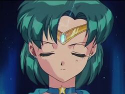  1990s_(style) 1girl animated ass aura back_bow bishoujo_senshi_sailor_moon bishoujo_senshi_sailor_moon_ami&#039;s_first_love bishoujo_senshi_sailor_moon_sailor_stars blue_choker blue_eyes blue_footwear blue_hair blue_sailor_collar blue_skirt boots bow choker circlet closed_eyes earrings elbow_gloves floating full_body gloves high_heels jewelry magical_girl mirror_image mizuno_ami multiple_persona multiple_views nude retro_artstyle ryona sailor_collar sailor_mercury sailor_senshi_uniform screencap short_hair skirt smile solo tagme thinking toei_animation transformation turnaround unconscious video water white_gloves 