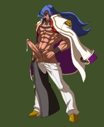  1boy abs animated animated_gif azrael_(blazblue) bara blazblue cum drooling lowres male_focus muscular naughty_face pectorals penis saliva solo tagme testicles  rating:Explicit score:16 user:harucho