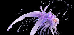 1futa anus black_background blush breasts censored cum ejaculation female_ejaculation futanari gluteal_fold grey_hair highres lactation large_breasts long_hair looking_at_viewer mosaic_censoring open_mouth pasties_removed penis purple_eyes pussy pussy_juice robot_girl simple_background solo very_long_hair zhuore_zhi_hen