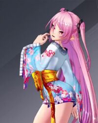 1girl 3d action_taimanin alternate_costume animated bare_legs breasts demon_girl fangs felicia_(taimanin_kurenai) japanese_clothes kimono lilith-soft long_hair looking_at_viewer official_alternate_costume pink_hair pointy_ears red_eyes screencap shiny_skin small_breasts smile solo sound taimanin_(series) taimanin_kurenai talking twintails two_side_up very_long_hair video wide_hips rating:Sensitive score:27 user:popotepopote
