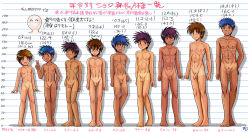  6+boys abs age_chart age_comparison age_difference age_progression blush censored chart height_chart male_focus mosaic_censoring multiple_boys muscular nude original partially_translated penis shota size_difference smile tagme takenokoya tan tanline testicles translation_request v  rating:Explicit score:159 user:harucho